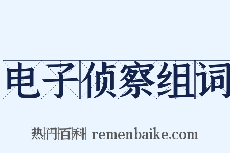 电子侦察组词是什么意思的图片